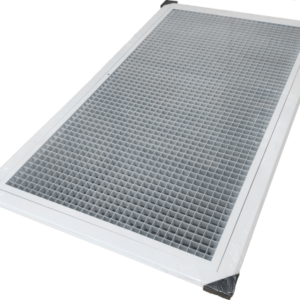 Egg crate grille with filter